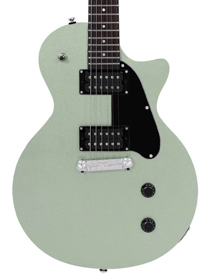 mahogany electric guitar L-style, surf green metallic - Afbeelding 4