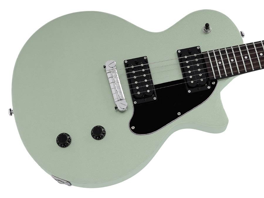 mahogany electric guitar L-style, surf green metallic - Afbeelding 5