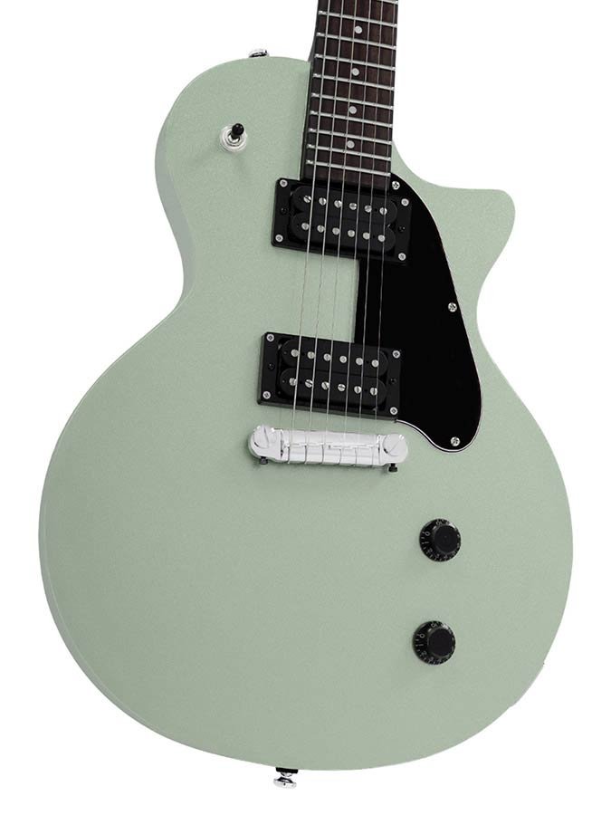 mahogany electric guitar L-style, surf green metallic - Afbeelding 6
