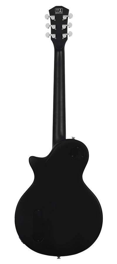 mahogany electric guitar L-style, black satin - Afbeelding 2
