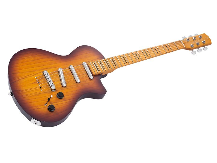 swamp ash + maple electric guitar L-style, tobacco sunburst satin - Afbeelding 3