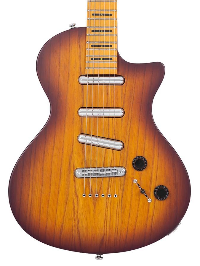 swamp ash + maple electric guitar L-style, tobacco sunburst satin - Afbeelding 4