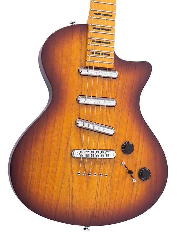 swamp ash + maple electric guitar L-style, tobacco sunburst satin - Afbeelding 6