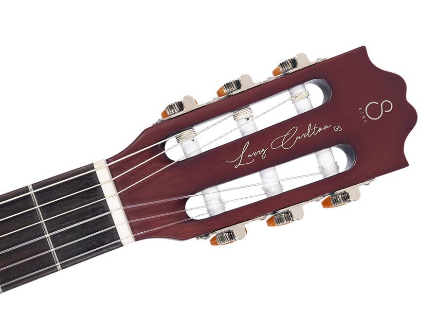 mahogany + cedar nylon string electric guitar, tobacco sunburst satin - Afbeelding 8