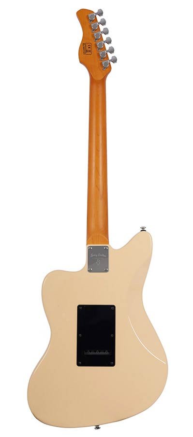 mahogany electric guitar J-style, vintage white - Afbeelding 2