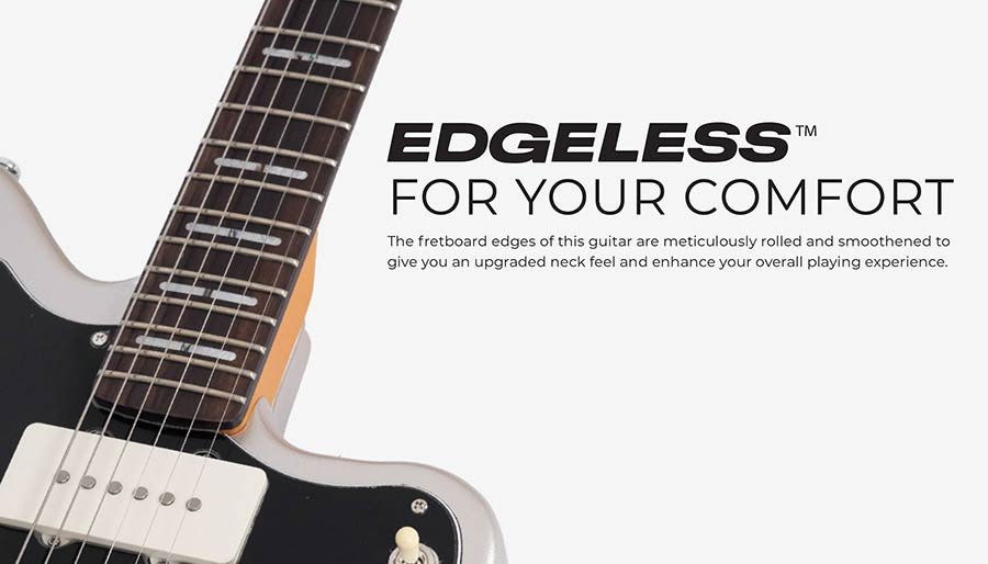 mahogany electric guitar J-style, vintage white - Afbeelding 8