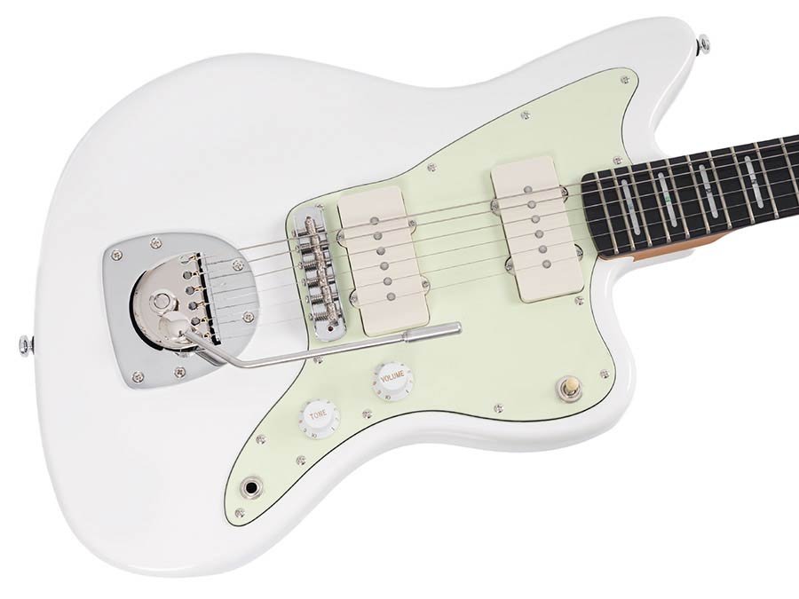 mahogany electric guitar J-style, white - Afbeelding 5