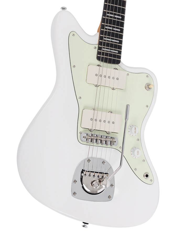 mahogany electric guitar J-style, white - Afbeelding 6