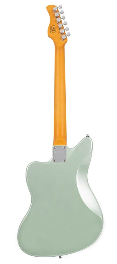 mahogany electric guitar J-style, surf green metallic - Afbeelding 2