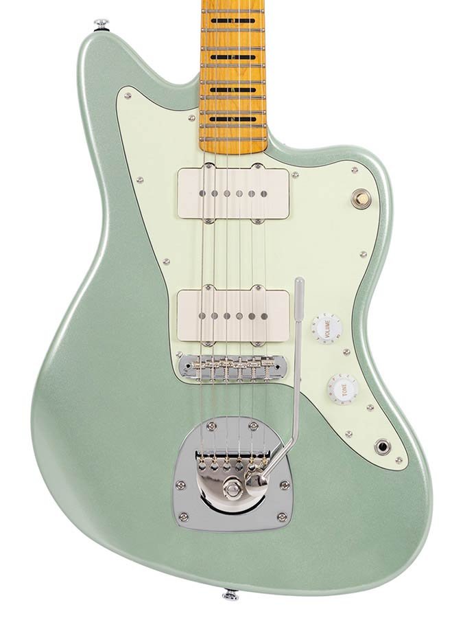 mahogany electric guitar J-style, surf green metallic - Afbeelding 4
