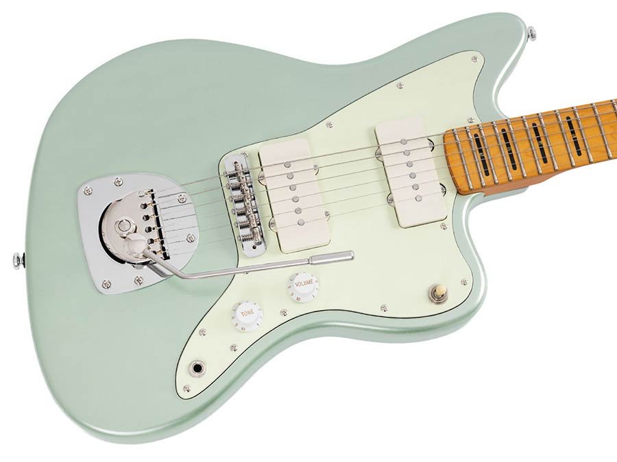 mahogany electric guitar J-style, surf green metallic - Afbeelding 5