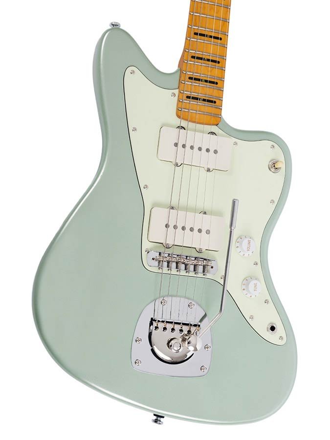 mahogany electric guitar J-style, surf green metallic - Afbeelding 6