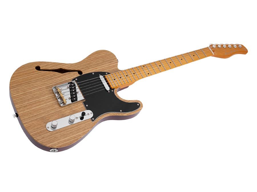 alder + ash chambered electric guitar T-style, natural - Afbeelding 3