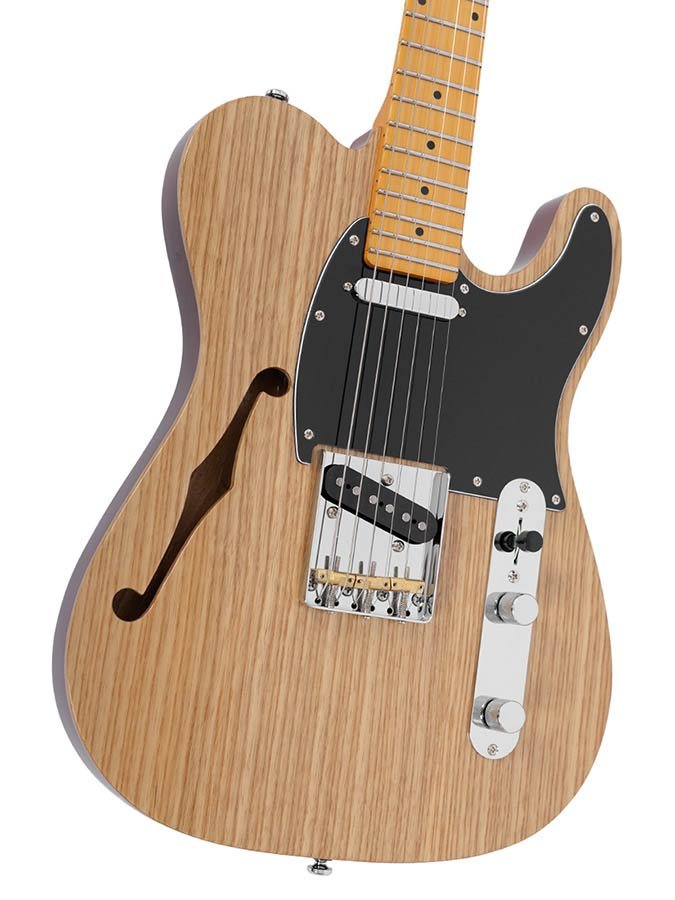 alder + ash chambered electric guitar T-style, natural - Afbeelding 6