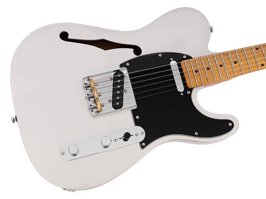 alder + ash chambered electric guitar T-style, silver - Afbeelding 5