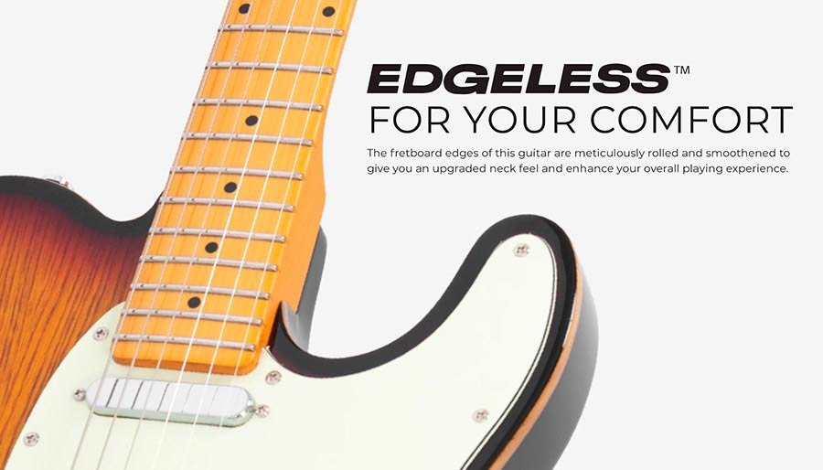 alder + ash chambered electric guitar T-style, silver - Afbeelding 8