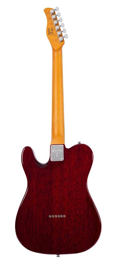 alder + ash chambered electric guitar T-style, see through red - Afbeelding 2