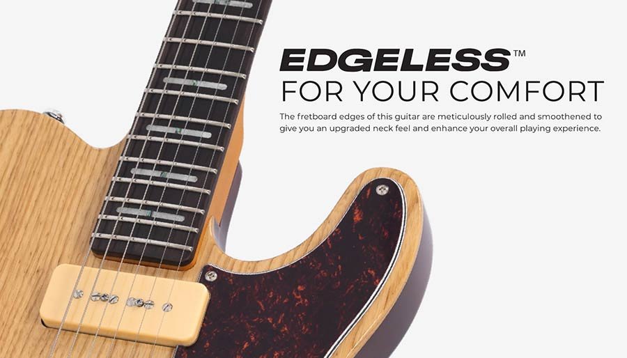 alder + ash chambered electric guitar T-style, see through red - Afbeelding 8