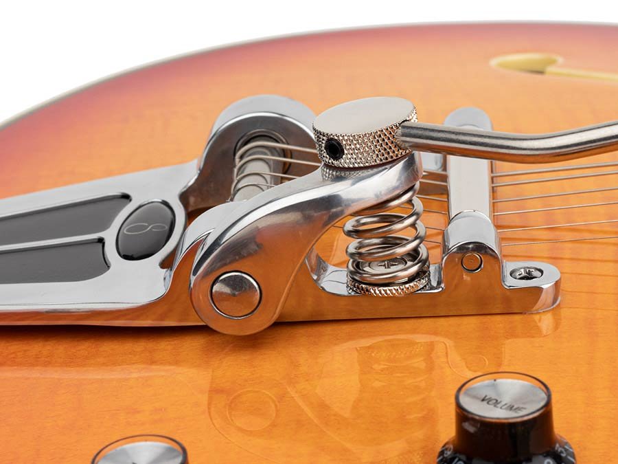 electric archtop guitar with tremolo, cherry sunburst - Afbeelding 8