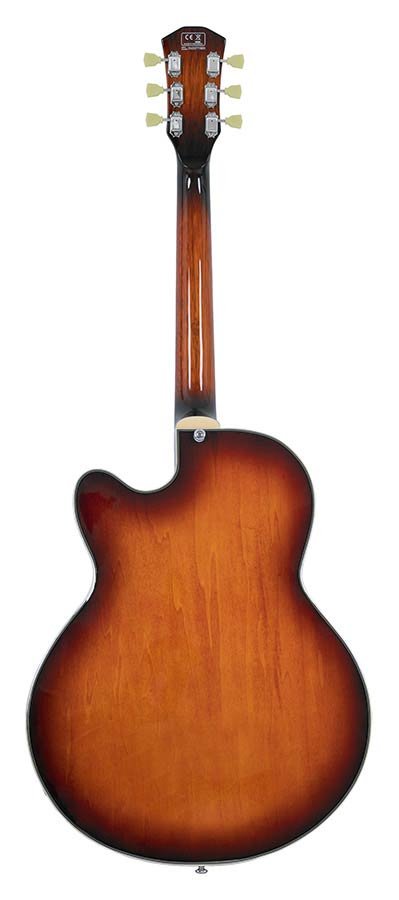 electric archtop guitar, tobacco burst - Afbeelding 2