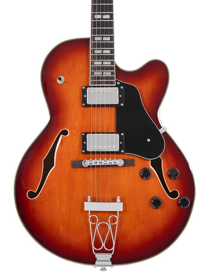electric archtop guitar, tobacco burst - Afbeelding 4