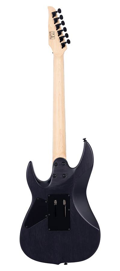 mahogany + ash electric guitar, transparent black satin - Afbeelding 2