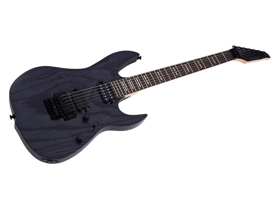mahogany + ash electric guitar, transparent black satin - Afbeelding 3