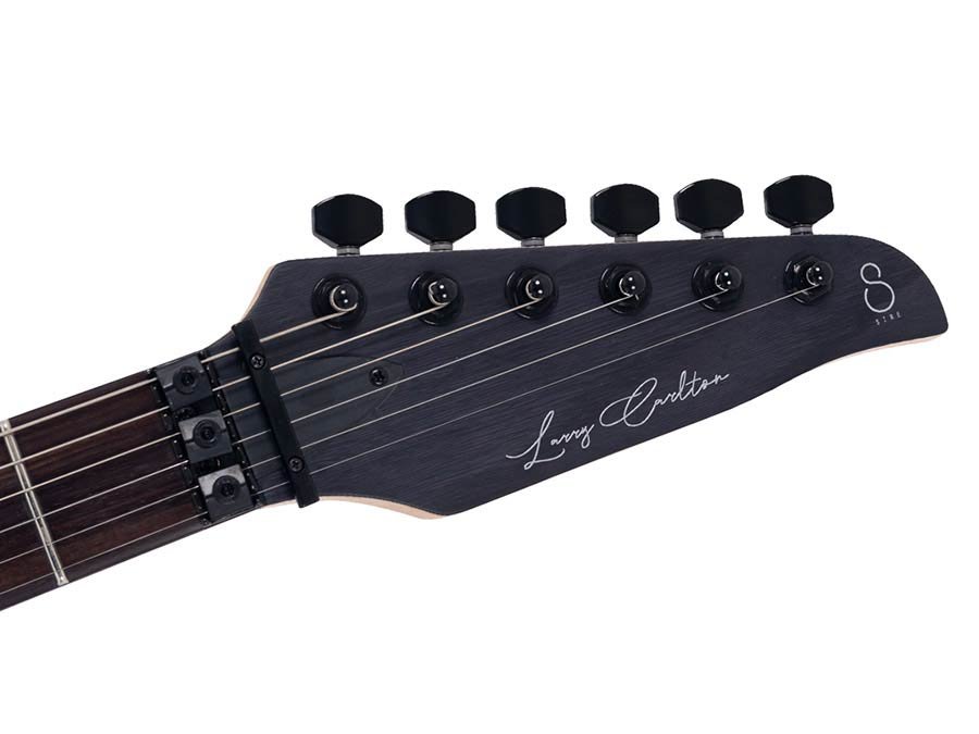 mahogany + ash electric guitar, transparent black satin - Afbeelding 7