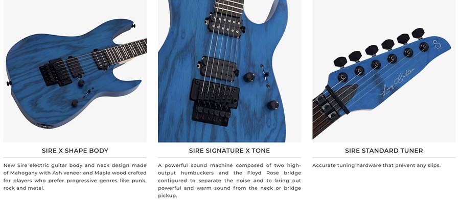 mahogany + ash electric guitar, transparent blue satin - Afbeelding 13