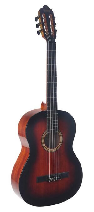 classic guitar with hybrid neck 4/4, sitka spruce & mahogany, classic sunburst high gloss