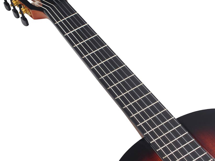 classic guitar with hybrid neck 3/4, sitka spruce & mahogany, classic sunburst high gloss - Afbeelding 8