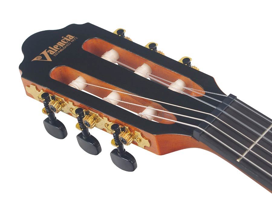 classic guitar with hybrid neck 3/4, sitka spruce & mahogany, classic sunburst high gloss - Afbeelding 9