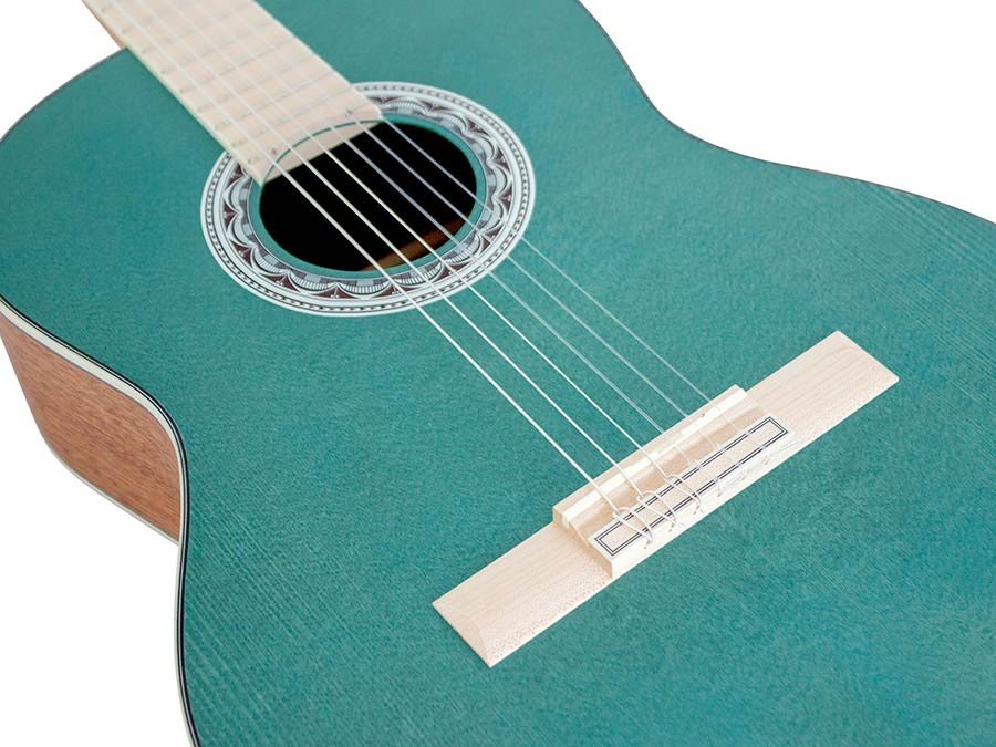 Valencia Series 300 Klassieke gitaar 4/4, sitka spruce mahogany, aqua blue - Afbeelding 4