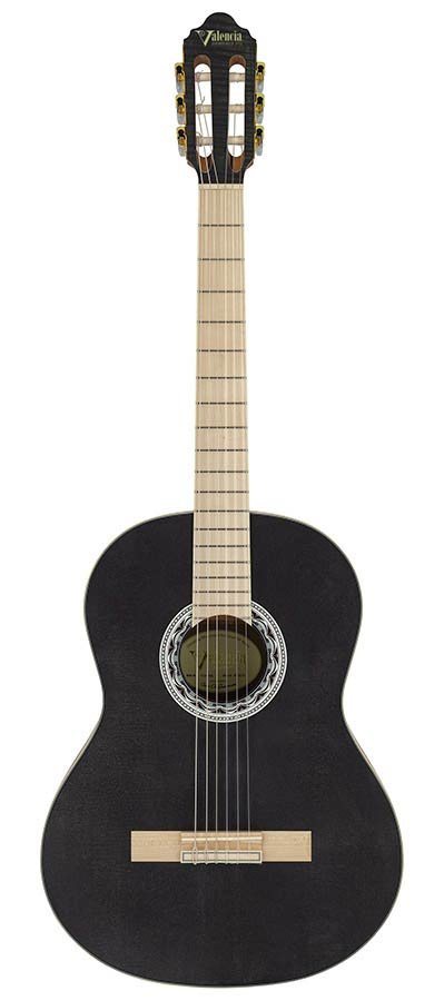 Valencia Series 300 Klassieke gitaar 4/4 sitka spruce mahogany, black