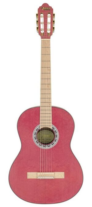 Valencia Series 300 Klassieke gitaar 4/4 classic guitar with hybrid neck, sitka spruce mahogany, pink