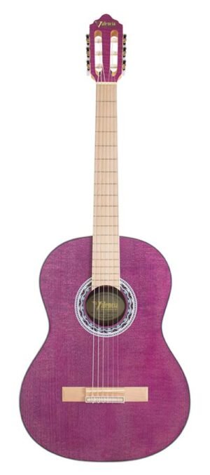 classic guitar with hybrid neck 4/4, sitka spruce & mahogany, purple