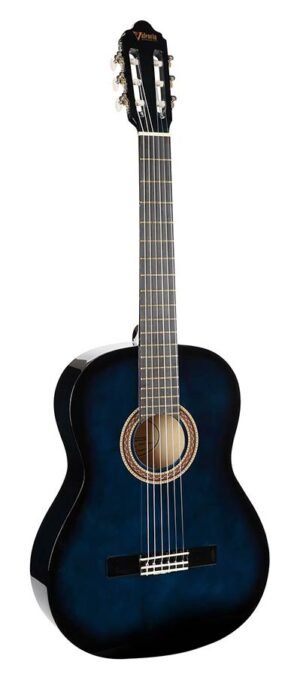 classic guitar, linden body, maple fb, blue sunburst