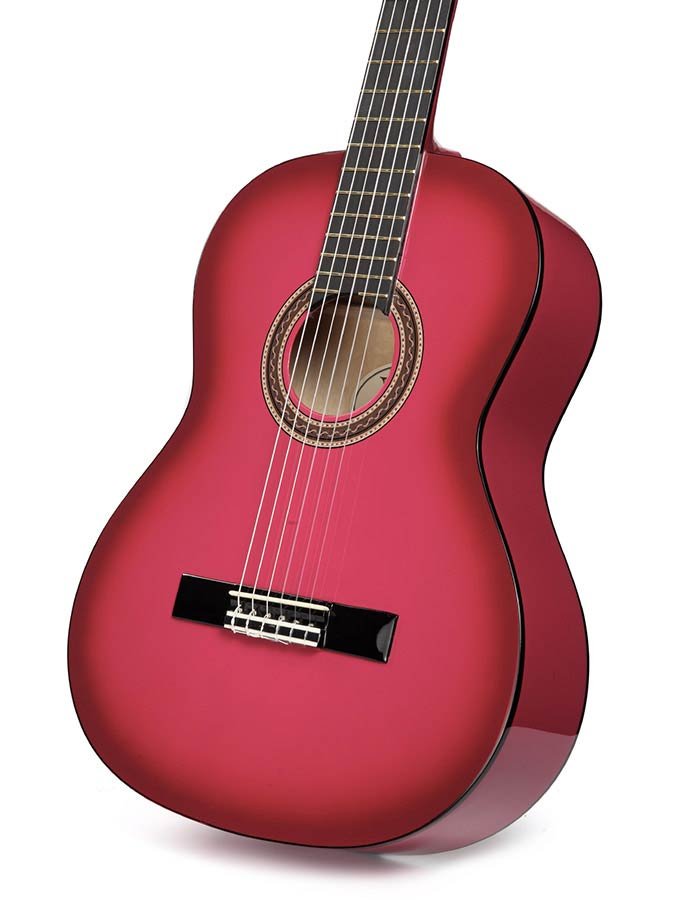 classic guitar, linden body, maple fb, pink sunburst - Afbeelding 5