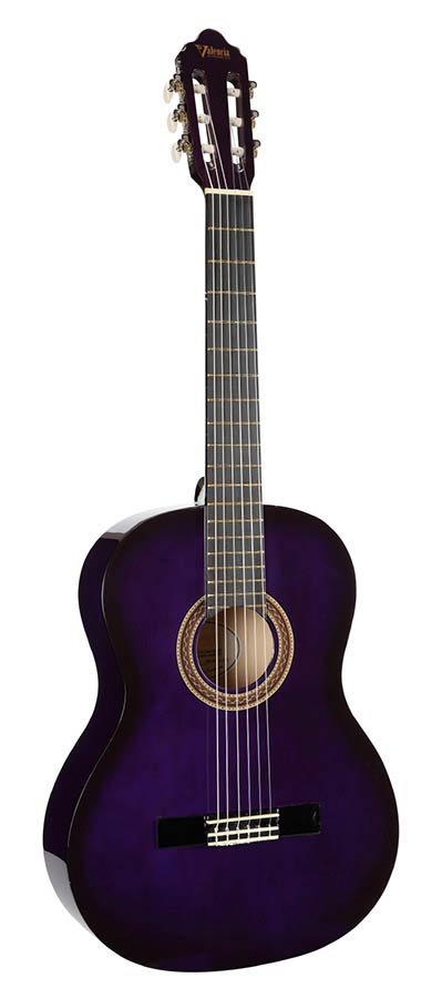 classic guitar, linden body, maple fb, purple sunburst