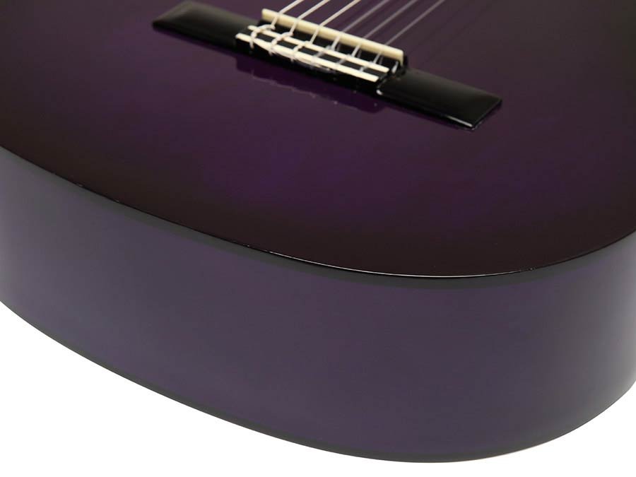 classic guitar, linden body, maple fb, purple sunburst - Afbeelding 6