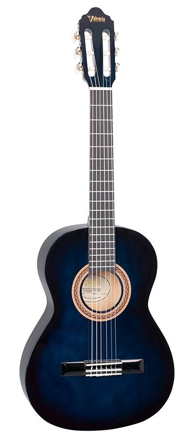 classic guitar 3/4, linden body, maple fb, blue sunburst