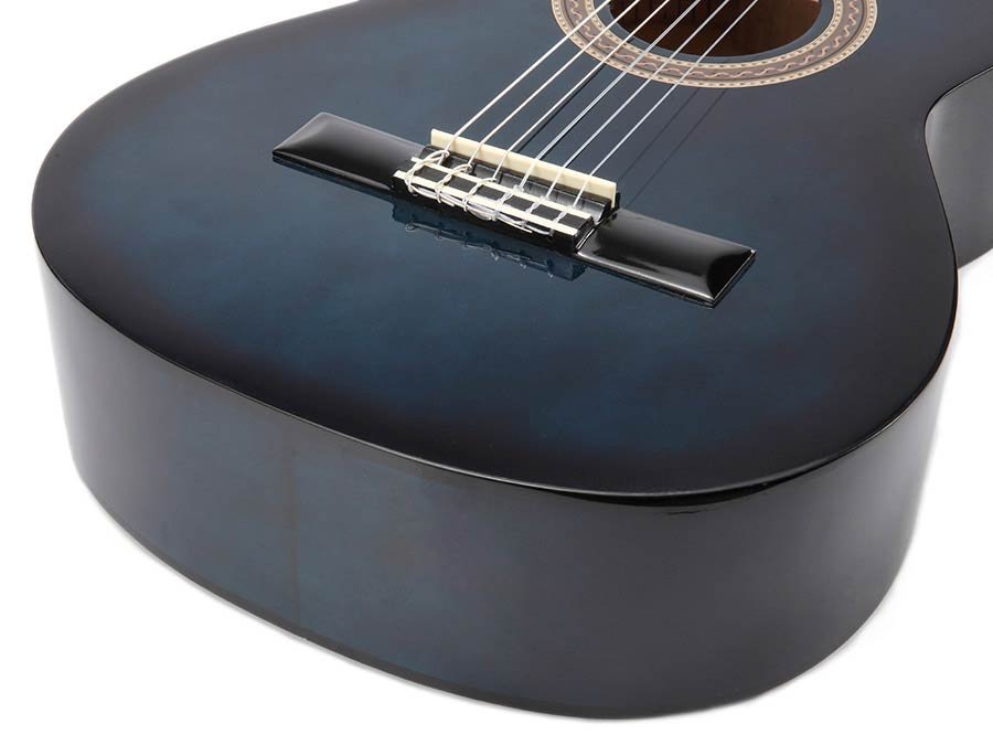 classic guitar 1/2, linden body, maple fb, blue sunburst - Afbeelding 7