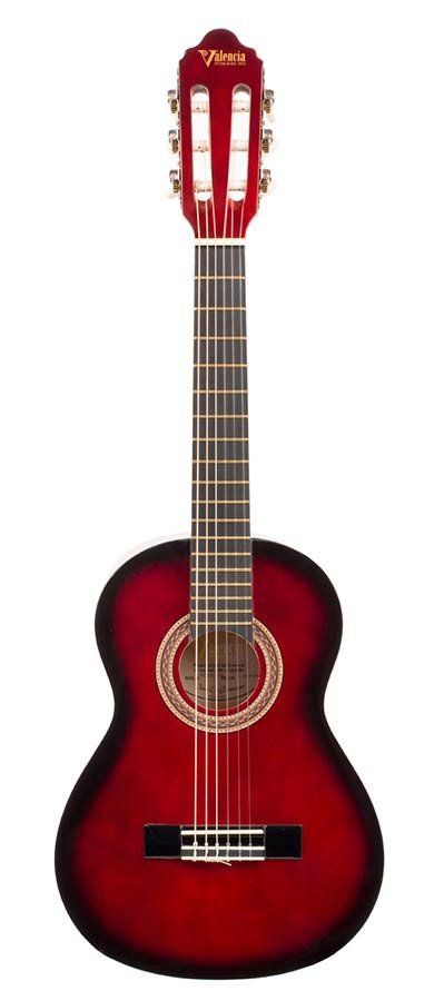 classic guitar 1/4, linden body, maple fb, red sunburst - Afbeelding 2