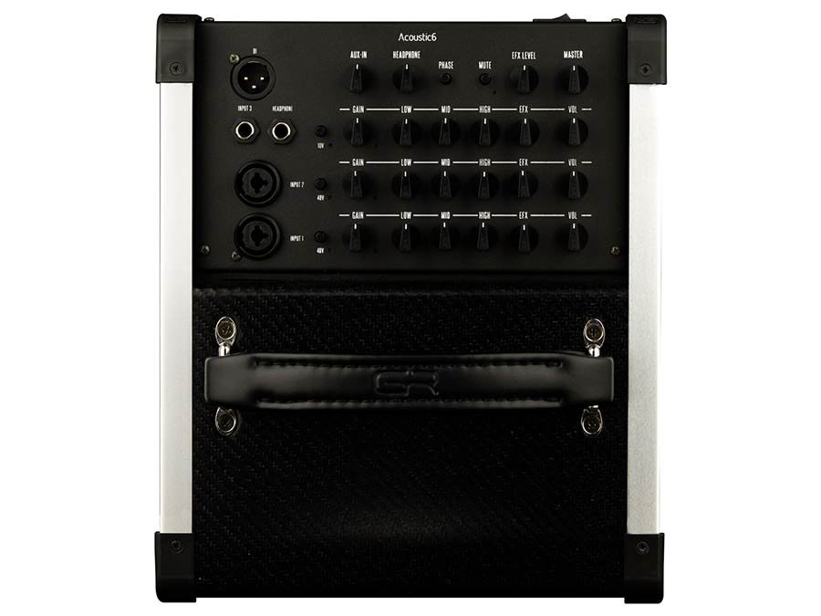 acoustic guitar combo lightweight fiber, 3 channels 120W biamped, 6"+1", 4,0 kg - Afbeelding 3