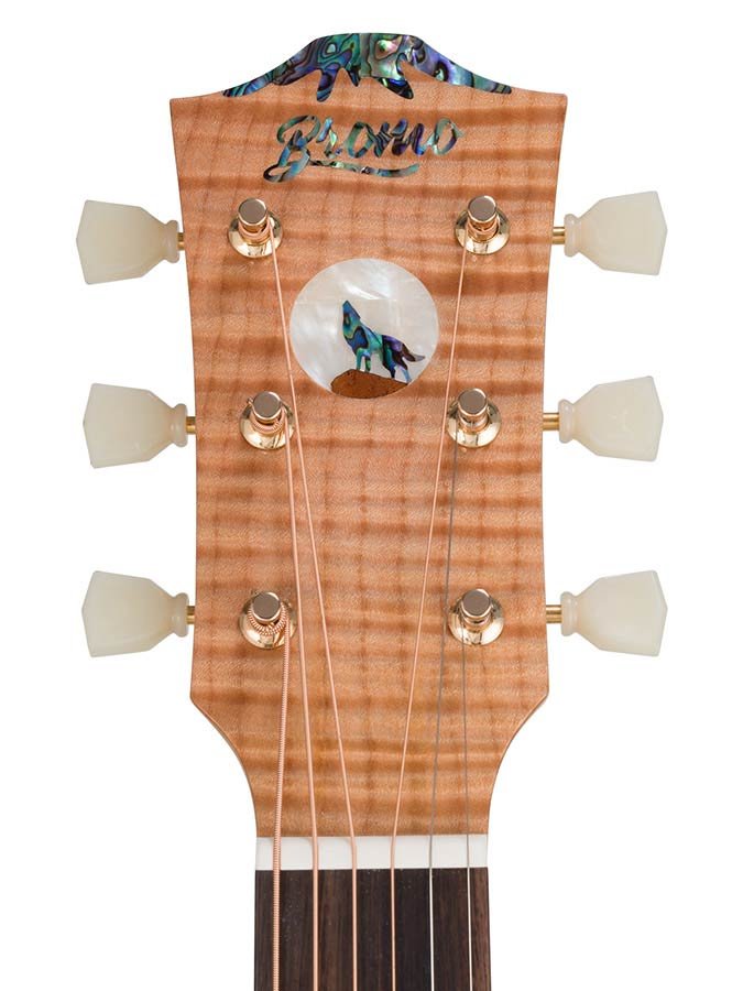 jumbo guitar with solid spruce top, maple b&s, amara ebony fb, with deluxe gigbag and wooden stand - Afbeelding 14