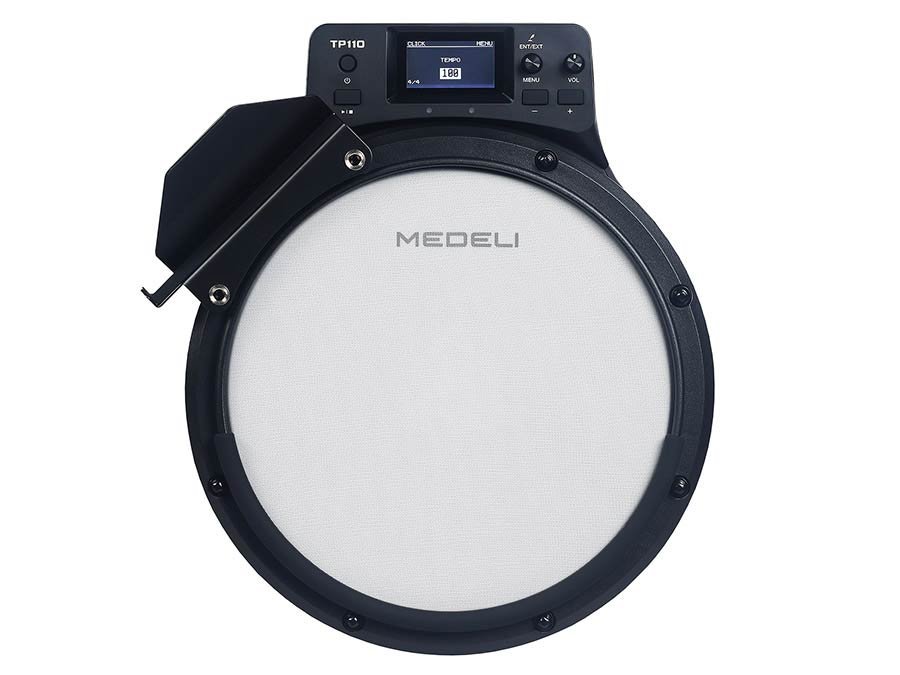 portable digital drum coach/extension pad, 10" mesh head, Bluetooth, 55 sounds,+ dual trigger input - Afbeelding 3