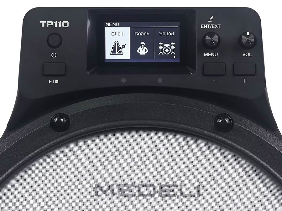 portable digital drum coach/extension pad, 10" mesh head, Bluetooth, 55 sounds,+ dual trigger input - Afbeelding 6