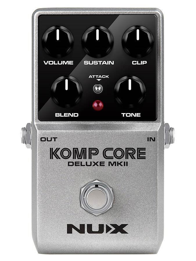 fully analog compressor pedal KOMP CORE DELUXE MKII with blend and clip controls