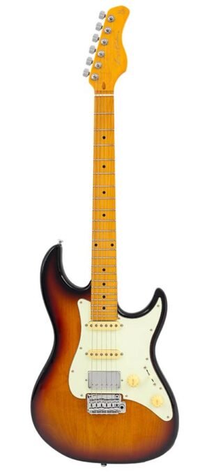 alder electric guitar S-style 3 tone sunburst