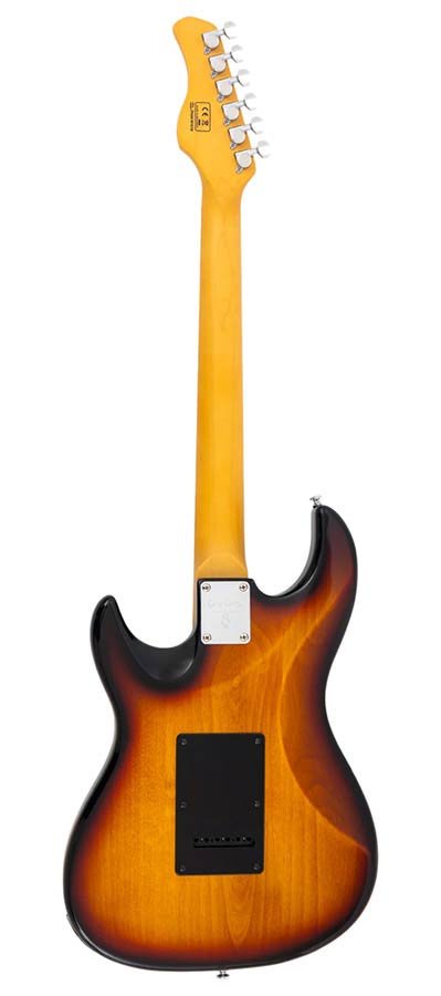 alder electric guitar S-style 3 tone sunburst - Afbeelding 2